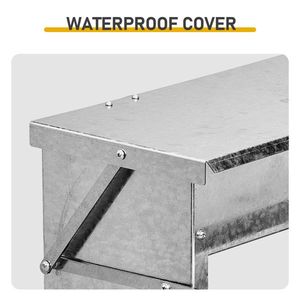 Mangiatoia per Polli a Pedale di Grande Capacità con Coperchio Impermeabile, Anti-Roditore e Anti-Sv spreco, per Mangime e Conchiglie di Ostriche - Product Image 5