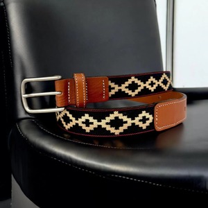 polo <b>belt</b> made with durable leather strap and detailed woven design perfect casual fashion equestrian lifestyle and daily wear - Product Image 6