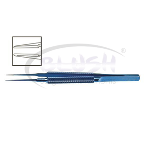 Girard Tying Forceps 0.35mm Straight Titanium Ophthalmic Microsurgical Suturing <b>Instrument</b> By Blush <b>Surgical</b> - Product Image 2