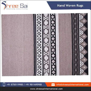 Alfombra tejida de algodón bohemio al mejor precio con borlas, alfombrilla de suelo de tejido plano hecha a mano colorida para dormitorios, cafeterías o espacios creativos - Product Image 4