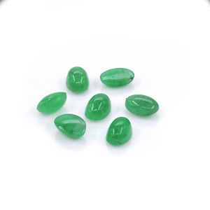Esmeraldas naturales de Zambia calibradas en forma ovalada de 4x6 mm, cabujones sueltos de esmeralda natural para la fabricación de joyas, listas para usar. - Product Image 1