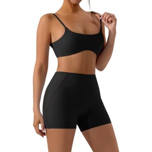 Conjunto de 2 Piezas de Shorts de Yoga para Mujer, Cintura Media, Ajustados, Transpirables, Ecológicos, de Spandex/Nylon, con Logotipo Personalizado 2026 - Product Image 3