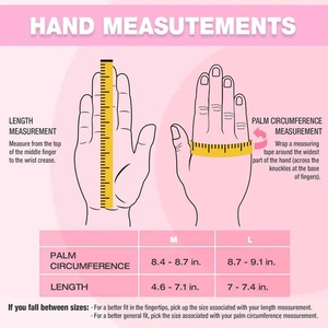 ถุงมือหน้าจอสัมผัสสีชมพูสีดำพร้อมไฟ LED สายรัดข้อมือแบบยืดหยุ่น ปลายนิ้วมีพื้นผิวกันลื่น ถุงมือช่างเอนกประสงค์ - Product Image 3