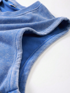 Ensemble 2 pièces homme : Débardeur sans manches et short à taille élastiquée avec cordon de serrage, imprimé graphique et lettres, effet délavé personnalisé - Product Image 2
