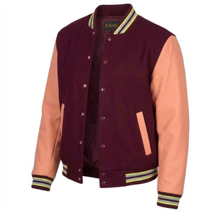 ราคาขายส่ง แจ็คเก็ตวาร์ซิตี้ผู้ชายแบบกำหนดเอง แจ็คเก็ตเบสบอลกันลม สไตล์เลตเตอร์แมน บอมเบอร์ แจ็คเก็ตวาร์ซิตี้ - Product Image 5