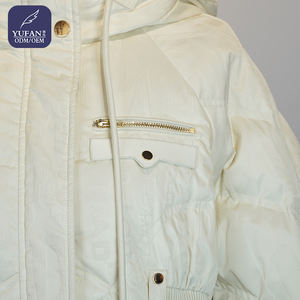 Chaqueta de Plumón Blanca <span class=keywords><strong>con</strong></span> <span class=keywords><strong>Capucha</strong></span>, Bolsillos y Cintura Ajustable para Invierno, Ligera, Cálida y Moderna, Parka para Mujer y Hombre - Product Image 4