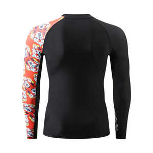<b>Mens</b> Full Sleeve Rash Guard Black With Red Dragon Print Quick Dry <b>Compression</b> <b>Shirt</b> Adult Size - Product Image 6