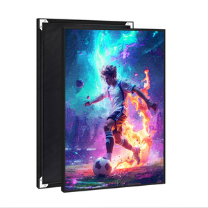 Grande Toile Imprimée Brillante, Affiche Murale Verticale, Peinture à l'Huile de Joueur de Football en Porcelaine Cristalline, Décoration Murale pour la Maison - Product Image 1