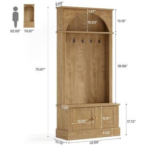"Minimalist Living Room Coat Stand with <b>Shoe</b> <b>Storage</b>" - Product Image 2