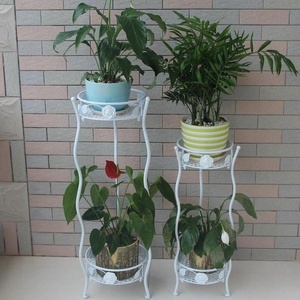 Support de plante en fer forgé à motif vintage exquis, durable, avec revêtement en poudre, support de pot de fleurs en métal à motifs raffinés, décoratif - Product Image 5