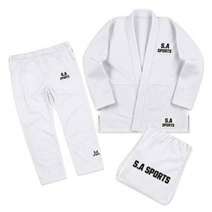 Pure Bleached <b>White</b> Classic Martial Arts Gi Set Preshrunk 100 Cotton Material Tournament Official BJJ Gis - Product Image 1