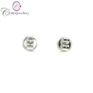 Superventas 18K AU750 Natural G/VS Diamond Halo Cluster Stud Pendientes Color Amarillo Blanco para bodas Aniversarios Regalo OEM - Product Image 3