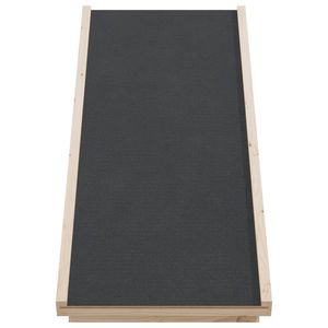 Rampe pour chien en bois de sapin massif avec polyester 39,4 x 15,7 pouces Gris Lits et accessoires pour animaux de compagnie - Product Image 4