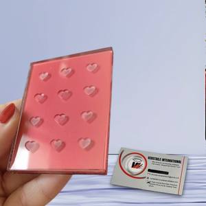 Placas de Pestañas Profesionales con Diseño de Corazón de Diamantes, Marca Privada, Reutilizables, Ecológicas, de Acrílico, para Extensión de Pestañas - Product Image 2