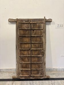 Paneles de Puerta de Madera Maciza Antigua con Marco Tallado a Mano, Puerta Principal de Lujo para Villas, Restaurantes, Hoteles y Hogares - Product Image 5