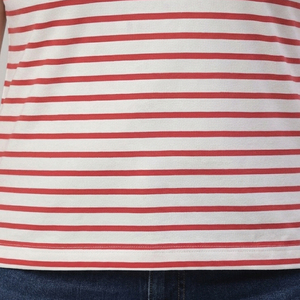 Chemises polo rayées pour femmes, col rabattu, boutonnées, t-shirts polo pour femmes, 100% coton polyester - Product Image 4