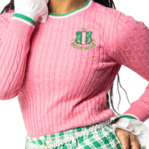   Suéter Rosa de Punto Trenzado con Cuello Redondo para Mujer, Clásico, Texturizado, de Manga Larga, Informal, para Invierno, Ropa de Moda para Mujer - Product Image 4