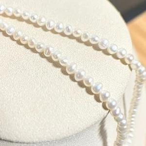 Collier pendentif en argent 925 avec perle d'eau douce de Zhuji, 3-3,5-9-10 mm, ronde naturelle, extrêmement brillante, design simple - Product Image 2