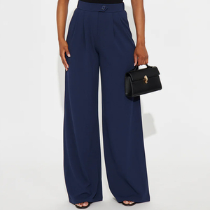 Hot Selling Women Wide Leg Cargo Sweatpants Oversized Fit Cotton Fleece Breathable Pocket Sport Pants Plain Blank Gym <b>Joggers</b> - Product Image 4
