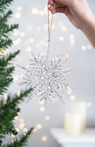Adornos colgantes de copos de nieve blancos para decoración navideña a precio de mayoreo - Product Image 3