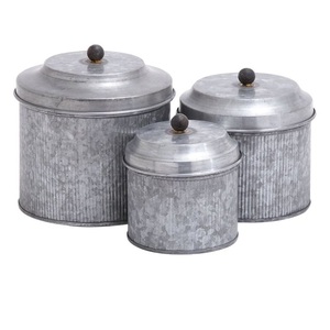 Recipiente Metálico para Almacenamiento de Alimentos Estilo Americano con Tapa de Madera, Ideal para la Cocina - Product Image 6