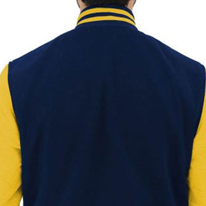 Veste universitaire pour homme la plus vendue avec col montant et logo frontal, fermeture à boutons recouverts de coton 100% - Product Image 6