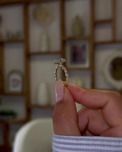 Oval Lab Grown Diamond Engagement Ring 14k Gold 2.20 Carat Vintage Marquise Round Halo Dainty Bridal Band Manufacture Wholesale - Product Image 6