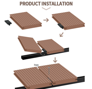 Tarima de Exterior Resistente de WPC, Suelo de Madera Compuesta de Plástico y Madera para Terrazas - Product Image 4