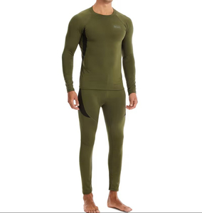 Custom Sportswear Compression Set Spandex/Polyester Quick Dry <b>Elastic</b> Crew Neck Full Sleeve 5pcs Workout Clothing Men Gym Wear - Product Image 5