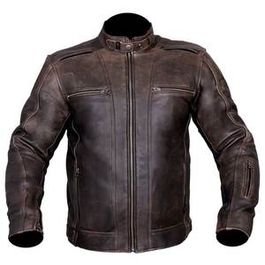 Nueva chaqueta marrón RTS con logotipo personalizado para hombre, chaquetas de cuero vintage para hombre, chaquetas Highstreet, chaqueta de invierno de alta calidad y transpirable - Product Image 1