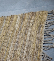 100% Natural Jute Jacquard Woven Fabric for Wholesale Kilim Rugs and Home Textile Manufacturing Braided Natural Fiber Rug