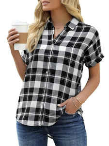 Camisa de mujer, blusa de estilo largo, ropa informal de manga larga con solapa y botones, la mejor calidad y diseño. - Product Image 5
