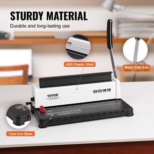 เครื่องเข้าเล่มแบบสันห่วงลวดปรับได้ ขนาด 3/16 นิ้ว 9/16 นิ้ว  เจาะได้ 120 แผ่น 34 รู แบบใช้มือ - Product Image 5