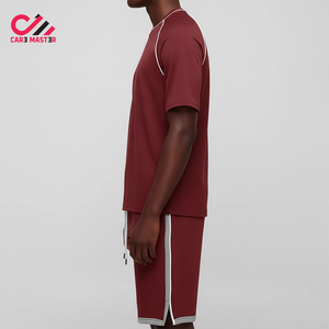 ชุดเซ็ตเสื้อยืดแขนสั้นกางเกงขาสั้นสตรีทแวร์พิมพ์โลโก้ตามสั่งสำหรับผู้ชาย ผ้าฝ้าย 100% เบาสบาย ระบายอากาศได้ดี - Product Image 6