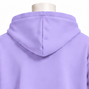 Customized <b>Light</b> Purple Mens Full Zip Hoodie Chenille <b>Letter</b> Patch Heavyweight Fleece Oversized Casual Streetwear Sweatshirt - Product Image 4