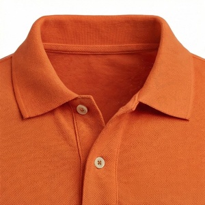 Polo à manches courtes pour homme, couleur unie, tissu tissé décontracté, coupe classique, design boutonné - Product Image 4