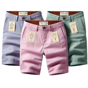 <b>Men's</b> 100% Cotton Chino Summer <b>Shorts</b>, Comfortable, Stylish Design for Casual Streetwear. Straight Fit, <b>with</b> Mid Waist <b>Pockets</b> - Product Image 6