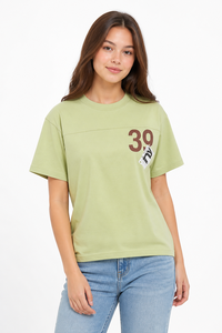Camiseta Gráfica Oversize para Mujer, Casual, Holgada, Estampada, Manga Corta, Cuello Redondo, Mezcla de Algodón, Ligera, Transpirable, Verano - Product Image 1