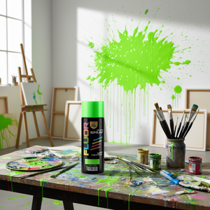 Pinturas Artísticas de Plástico Verde Fluorescente de 200 ml, Alta Visibilidad para Expresiones Creativas - Product Image 2