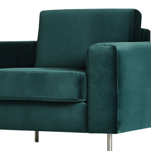 Modern Green <b>Sofa</b> Section with Solid Backrest Durable Wood Frame Sponge Filled Manual Recliner for Living Room & Home Office - Product Image 3