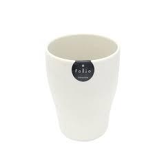Vaso de folio blanco Inomata, vasos de cerámica, producto - Product Image 1