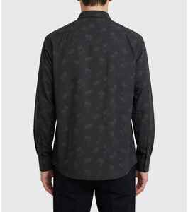 Chemise boutonnée à manches longues pour homme, décontractée, écologique, à imprimé floral, respirante, avec poche poitrine et col rabattable - Product Image 3