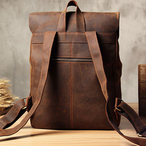 Competitive Price Men And Women Usage Zipper Compartments <b>Laptop</b> Pockets <b>Leather</b> <b>Backpacks</b> Latest Design <b>Leather</b> Made <b>Backpacks</b> - Product Image 2