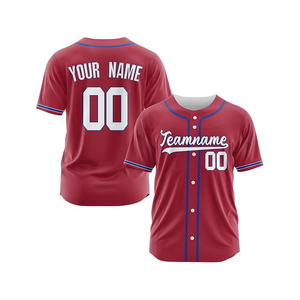 Jersey de Béisbol Personalizado de la Mejor Calidad, Jersey Deportivo Sublimado con Botones para Hombre, Uniforme de Equipo de Secado Rápido - Product Image 4