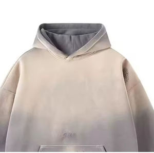 Sweat-shirts et pulls à capuche surdimensionnés pour hommes, 100 % coton, manches longues, impression personnalisée en relief, impression sérigraphique, molleton épais, fermeture éclair intégrale - Product Image 3