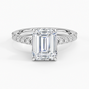 BOJ <b>Ring</b> 0109 <b>Emerald</b> Cut 925 <b>Silver</b> Lissome Prong Setting Solitaire Diamond <b>Ring</b> 2ct D Color VVS1 Moissanite GRA Certified - Product Image 1