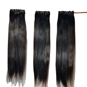Vente en gros de mèches indiennes vierges Remy à cuticules alignées, extensions de cheveux humains lisses en vison doux au temple - Product Image 6