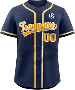 Último Diseño 2025, Jersey de Béisbol con Cuello en V, Venta al Por Mayor, 100% Poliéster, Jersey de Softbol para Hombre a Bajo Precio, Servicio OEM - Product Image 1