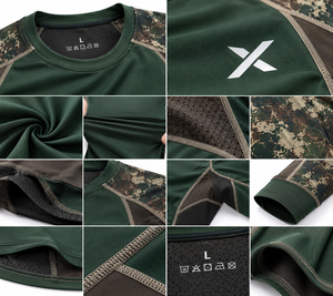 Ropa Interior Térmica y de Compresión para Caza |   Camuflaje Verde Oliva - Seis Colores |   Tela Elástica en Cuatro Direcciones |   Camisa de Manga Larga | - Product Image 4