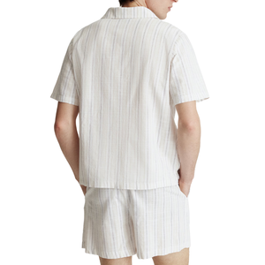 Pijamas Casuales de Manga Corta para Hombre, 100% Algodón, Personalización de Marca ODM, Combo de 160 GSM, Rayas, Corte Regular, Color Personalizado, Venta al Por Mayor - Product Image 4